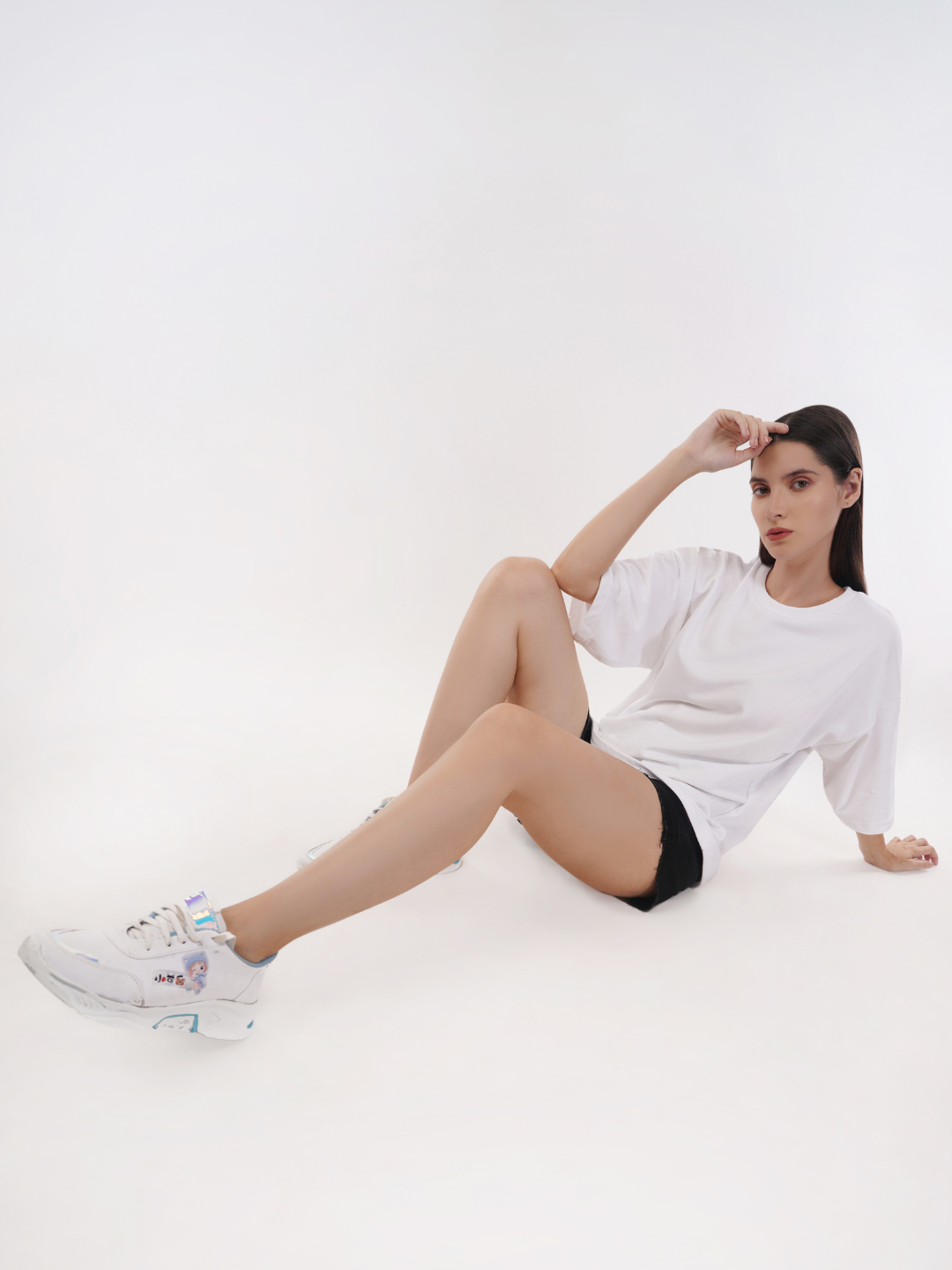 WHITE FRENCH TERRY OVERSIZED T-SHIRT