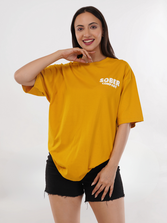 MUSTARD YELLOW OVERSIZED T-SHIRT
