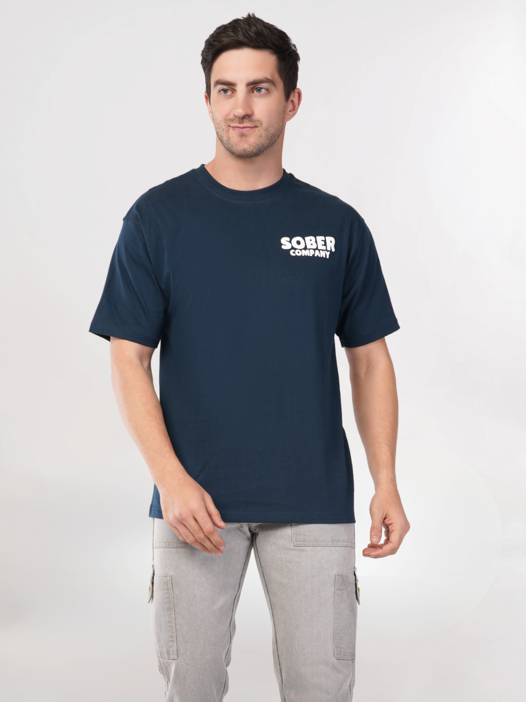 AQUA BLUE OVERSIZED T-SHIRT