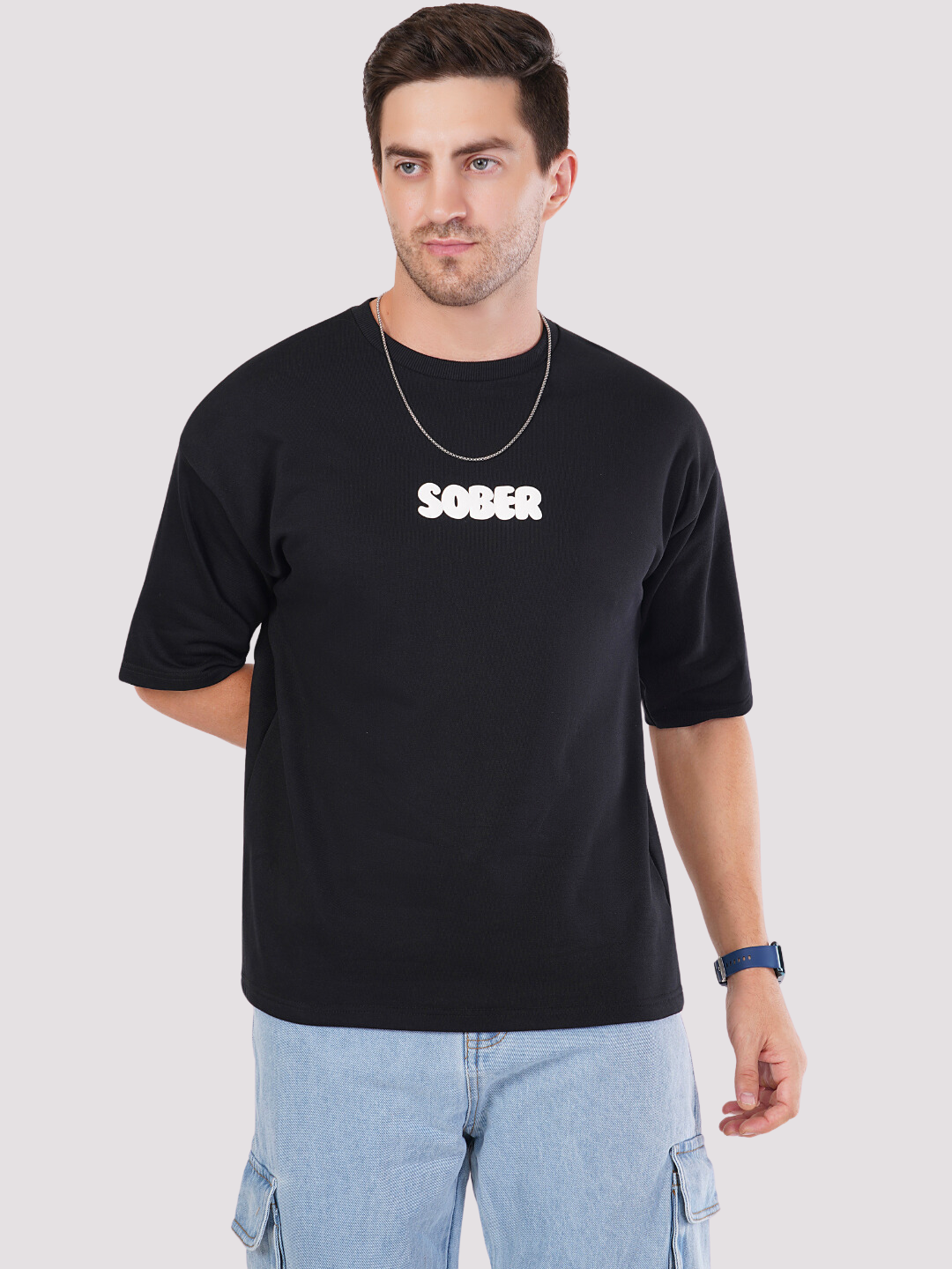 NEVER SOBER UP OVERSIZED T-SHIRT