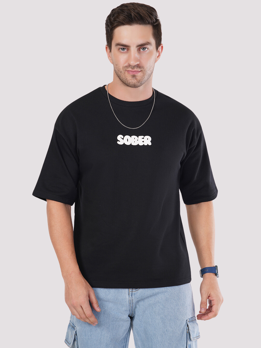 NEVER SOBER UP OVERSIZED T-SHIRT
