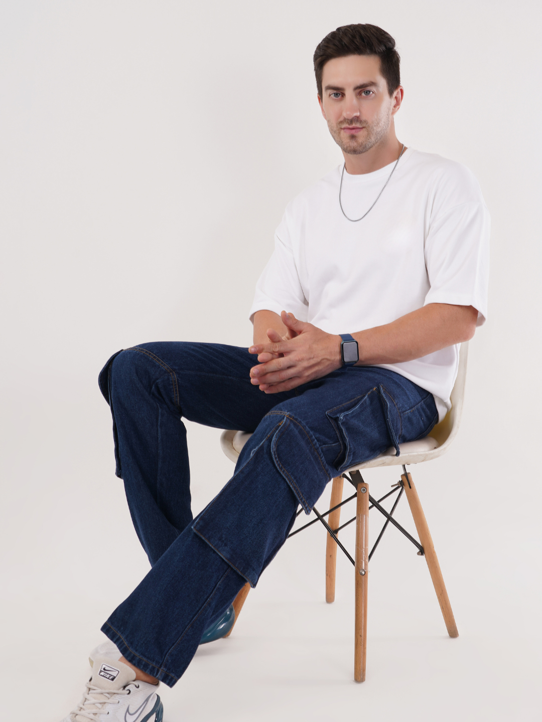 WHITE FRENCH TERRY OVERSIZED T-SHIRT