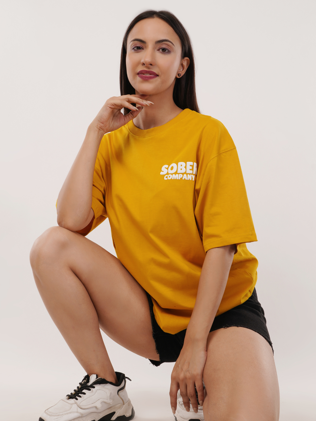MUSTARD YELLOW OVERSIZED T-SHIRT