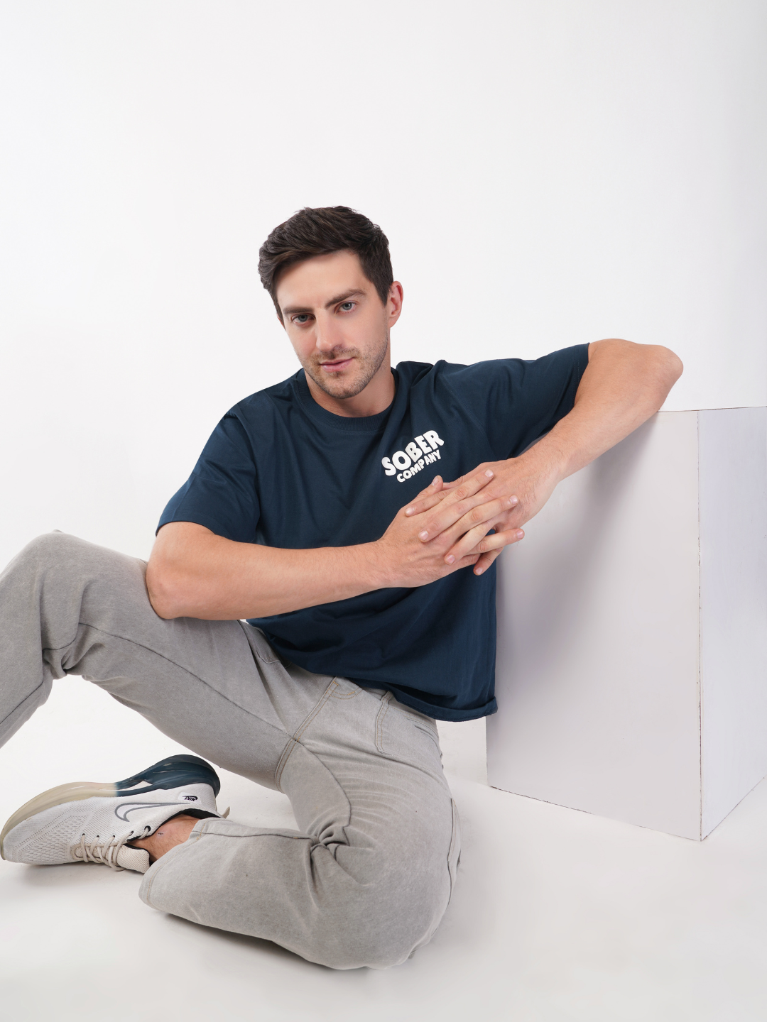 AQUA BLUE OVERSIZED T-SHIRT